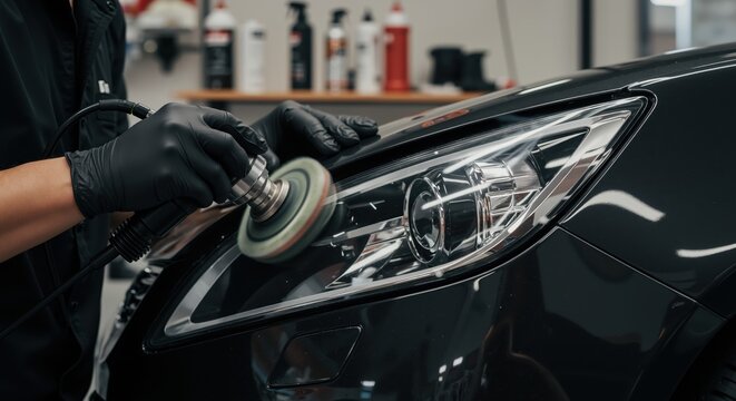 Polishing — body and headlights